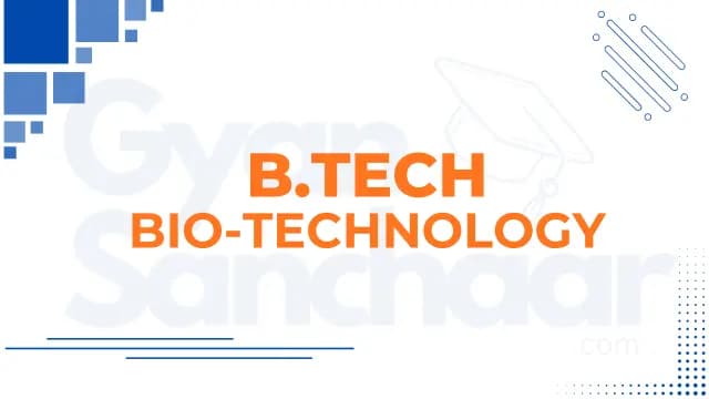 BTech Biotechnology cover image