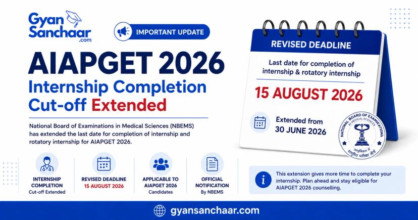 AIAPGET 2026 Internship Cut-off Extended to 31 October: What It Means