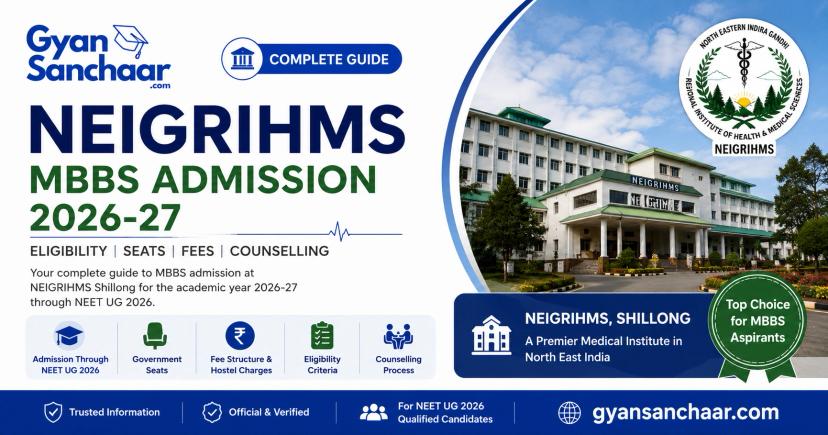 NEIGRIHMS MBBS Admission 2026-27: Eligibility, Seats, Fees and How to Apply